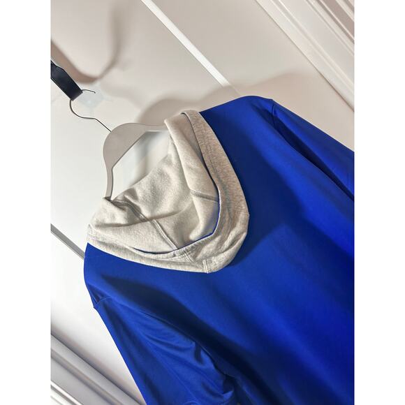 Nike Dri-Fit Mens Royal Chicago Cubs Jersey Button-Up Hoodie Blue Gray SZ Medium - Picture 10 of 15